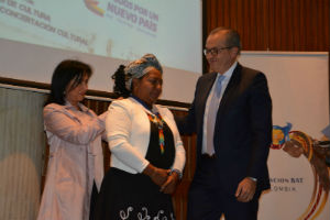 Ceremonia homenaje a las mujeres de Mampujan